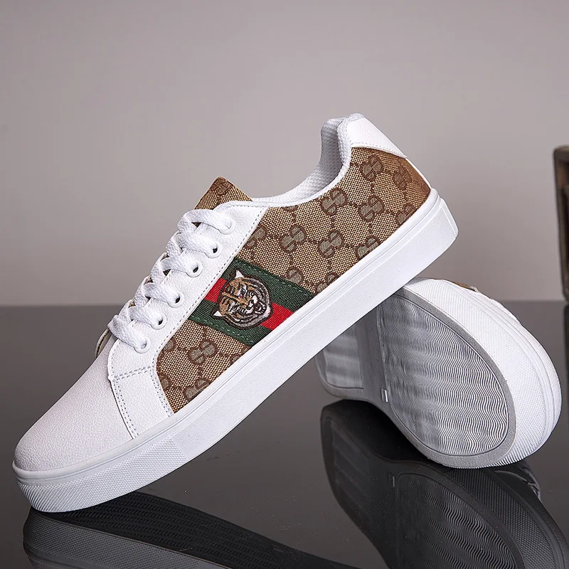 

best price bee white shoes women luxury design men fashion sneakers with tiger snake print sport casual shoes for men, 54 colors available