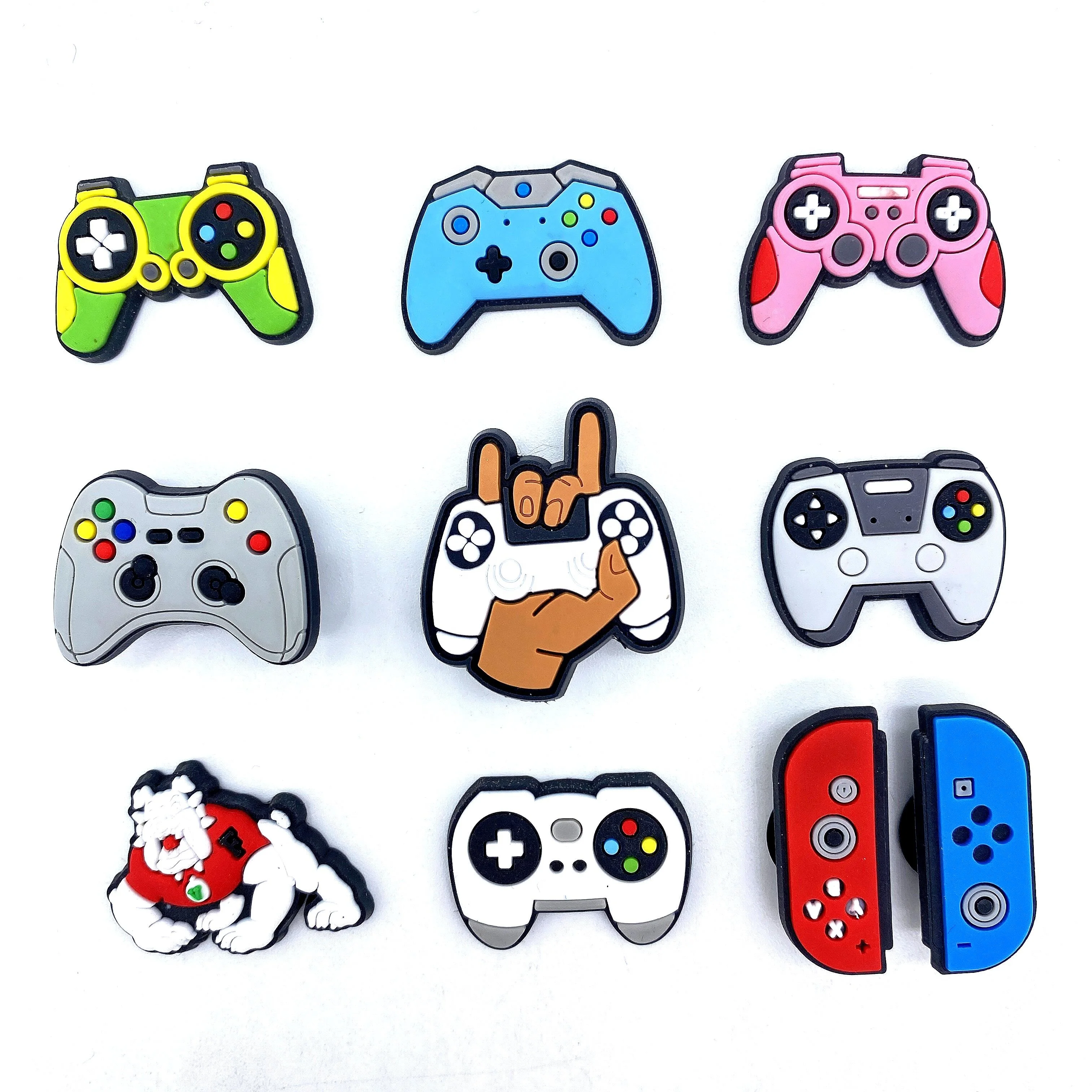 

2022 Hot Soft PVC Gamepad charm Luxury Croc Charms Shoe Decoration for clog charm, Picture