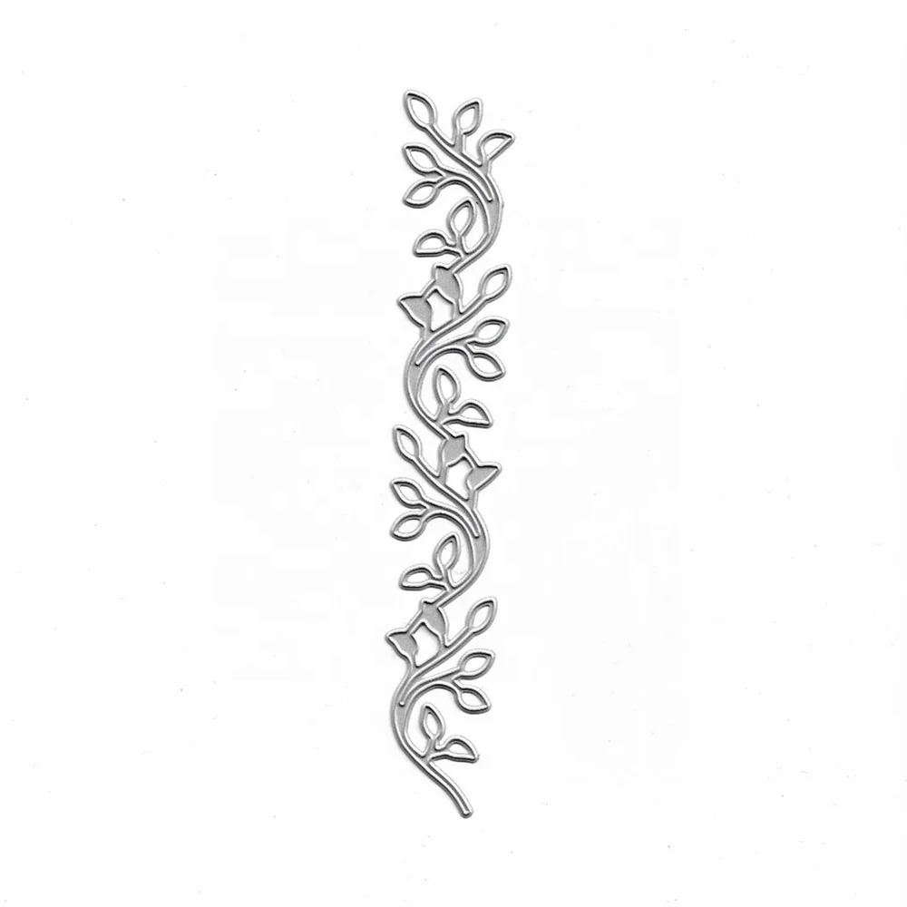 Flower Border Metal Cutting Dies Floral Branch Frame Scrapbooking Making Stencil
