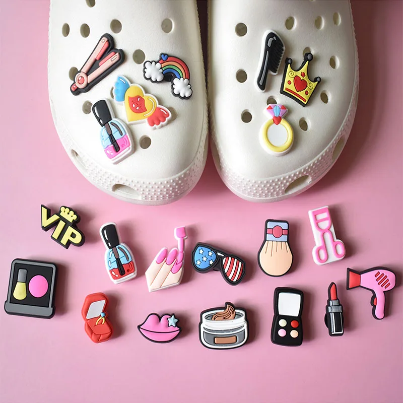 

Hot new product wholesale cute cartoon pink charm pvc shoe decoration princess shoe decoration, As picture/custom