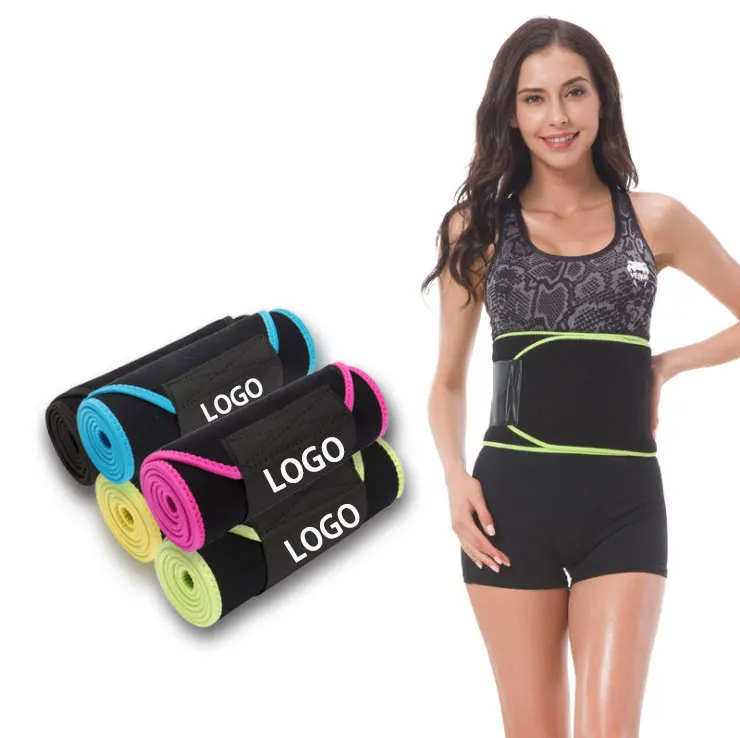 

custom logo neoprene plus size slimming women men fitness waist support shaper waist trainer trimmers belt, Customized