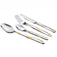 

High Class Stainless Steel Cutlery Gold Plated Knife Fork Cutlery Set