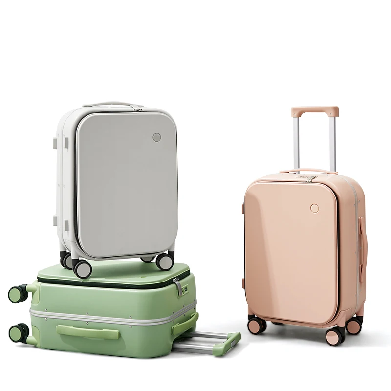 

MIXI new arrival lightweight pc luggage trolley suitcase aluminum frame travel luggage with laptop bag, Customized