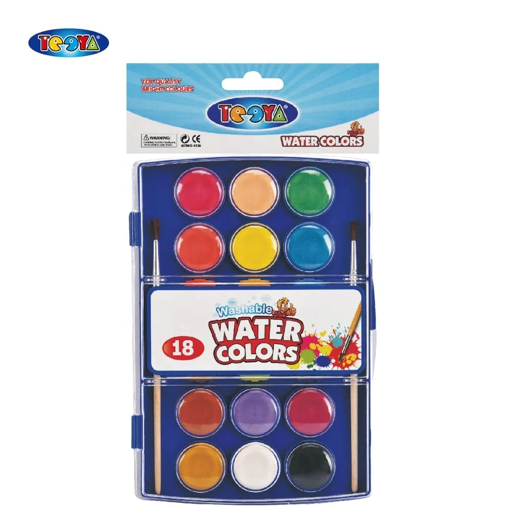 
NEW MOULD BOX PACKAGED 18 COLOR WATER COLOR TABLETS SET 