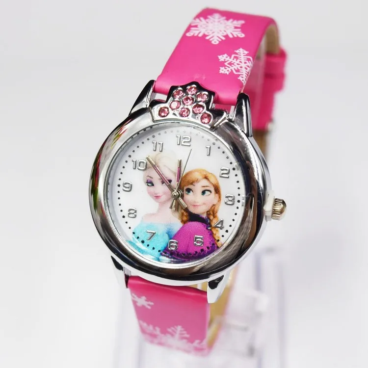 

Frozen Anna Aisha Queen Children's Watch Cute Waterproof Case with Rhinestone Girl Elementary School Watch