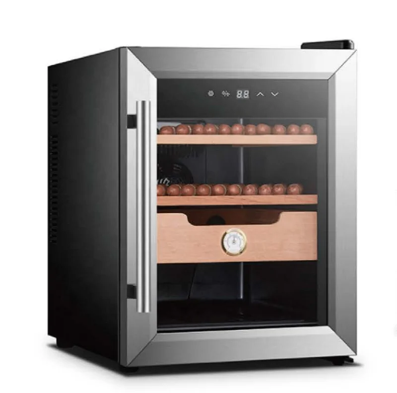 

Custom 33L mini cabinet cigar humidor household cigar case, Silver /black