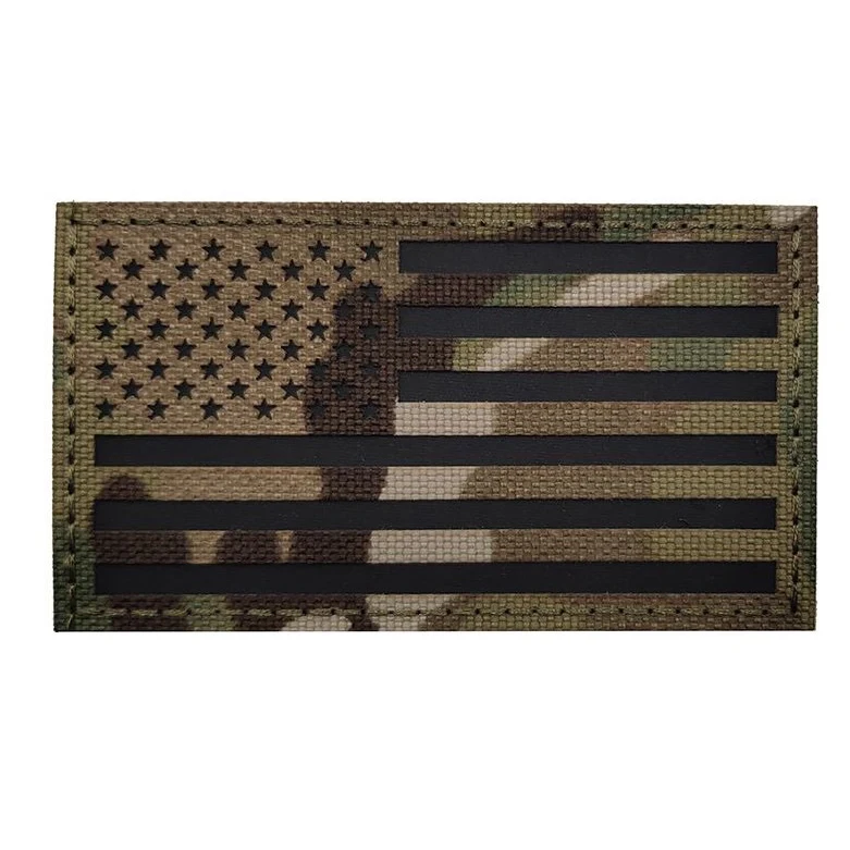 

PVC Patch Reflective Black White USA American Flag Tactical SWAT Patches Hook Fastener Backing 3D PVC Patch