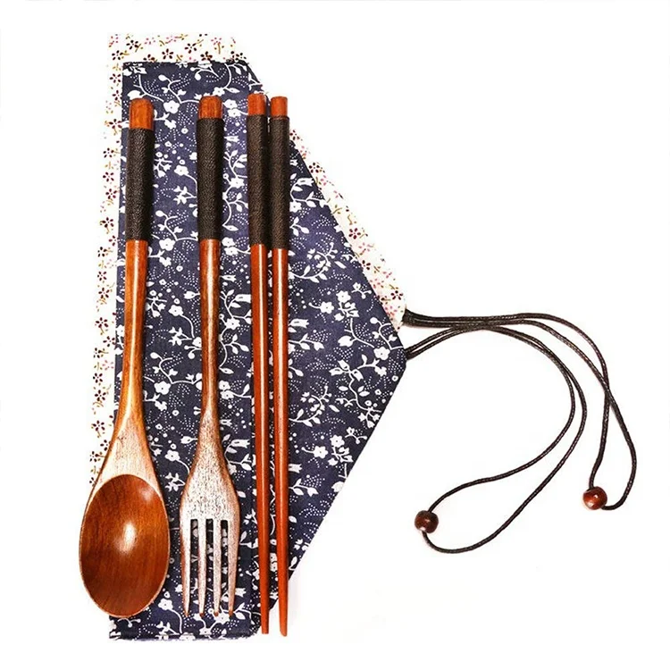 Bamboo Utensils Travel Set|Personalized Cutlery|Travel Cutlery Set For Gifts |Travel Cutlery Set With Pouch