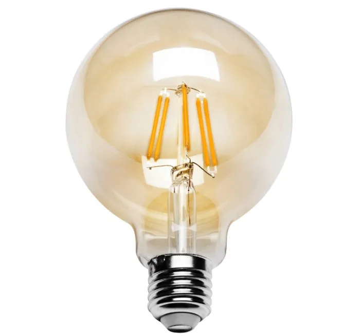 
CE Globe LED Filament Bulb 4W 6W 8W Soft filament G95 Antique Bulb For Decorative Lighting 