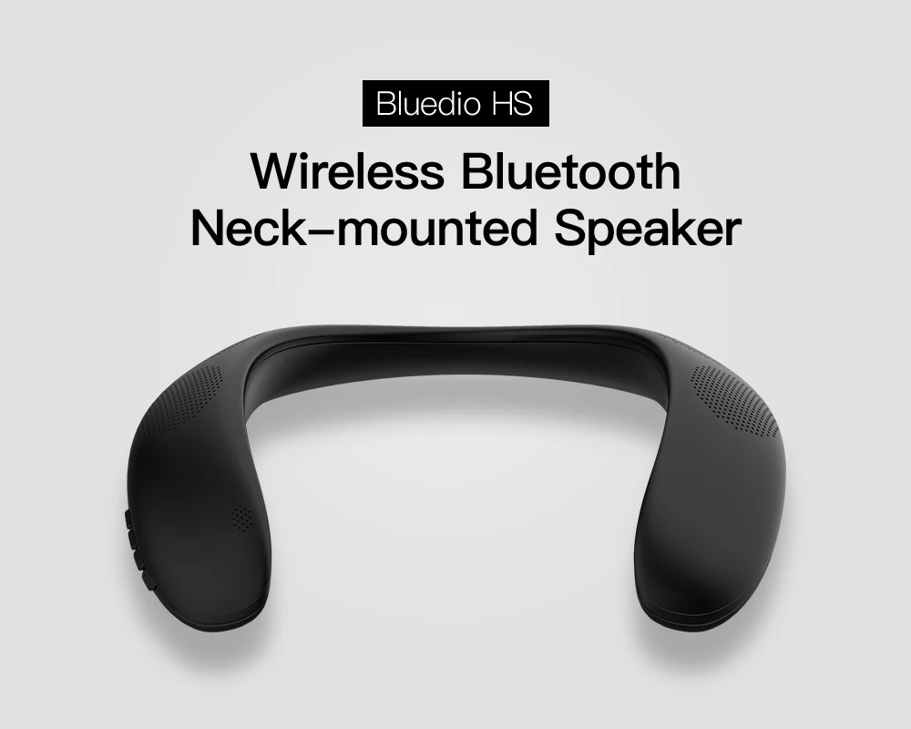 Bluedio HS Professional Portable Powerful Bass Wireless Speakers Neckband Speaker Microphone With Bass FM Radio SD card Slot - ANKUX.COM