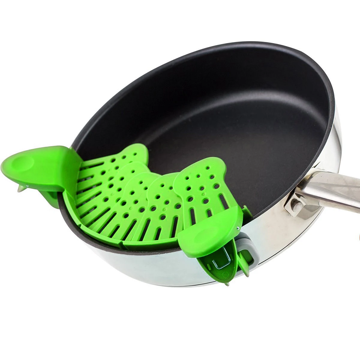 

LT062 Hot Sale Silicone Strainer Snap Clip Drain Pot Side Sticker Food Colander Heat Resistant Colander Clip-on Strainer