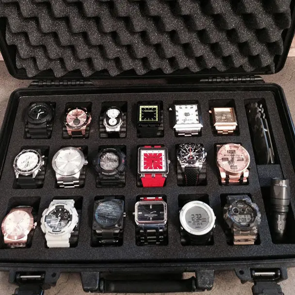 

luxury screw-in crown stainless diver's automatic sport watch carrying case