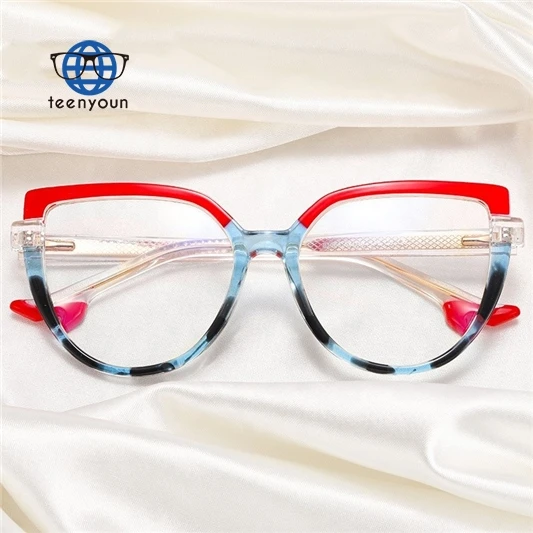 

Teenyoun Eyewear Insert Cp Core Legs Vintage Women Cat Eye Tr90 Frame Eyeglasses Anti Blue Ray Optical Glasses Eyeglass