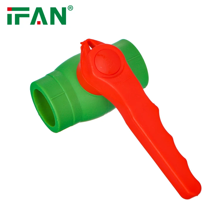

IFAN High Pressure PPR Fitting White Green Grey Color Manual Ball Valves PN25 Ball Valve