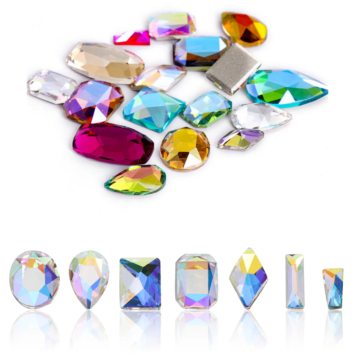 

Xichuan Fancy shapes 20 colors flat back chamfered crystal stones glass jewelry crafts DIY nail art supplies strass rhinestones