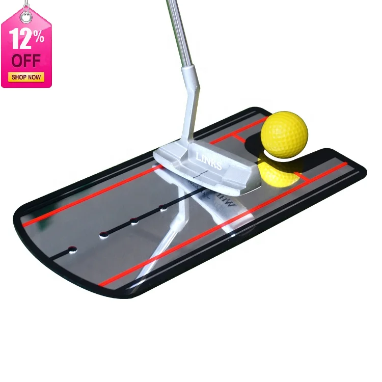 

Golf Swing Training Aid Easy Path Practice Putter Trainer Speed Trap Golf Putting Putt Mirror for Golf Special Trainer, Red