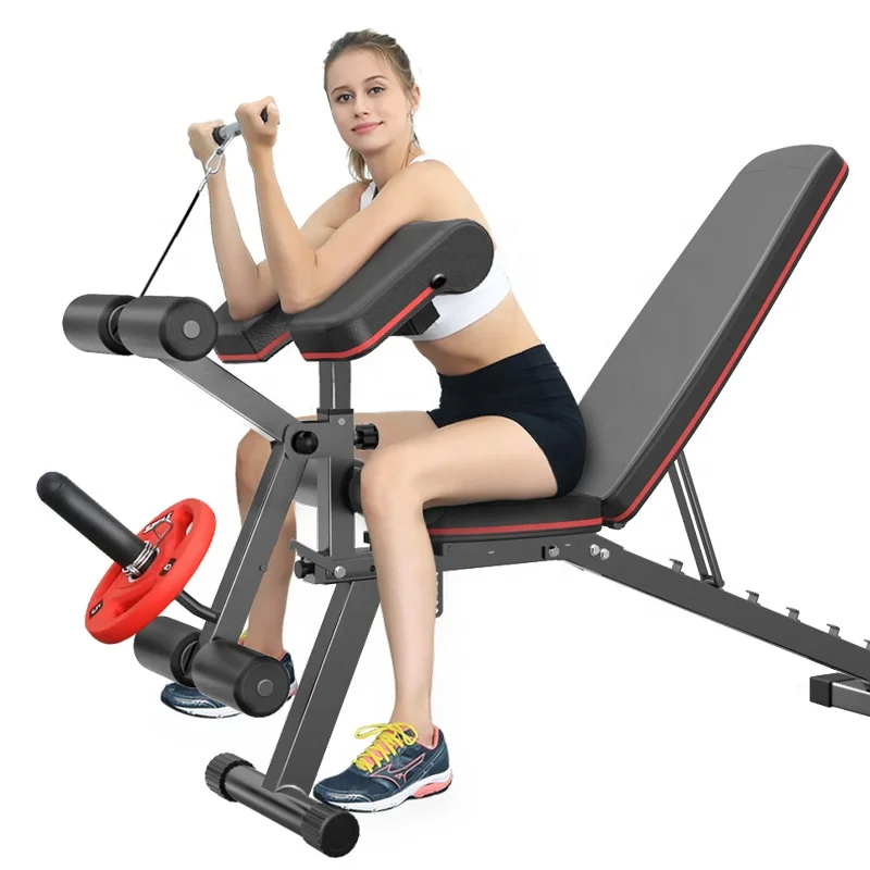 

Household sit-ups fitness equipment multifunctional fitness chair leg trainer bird bench dumbbell bench, Like pictures