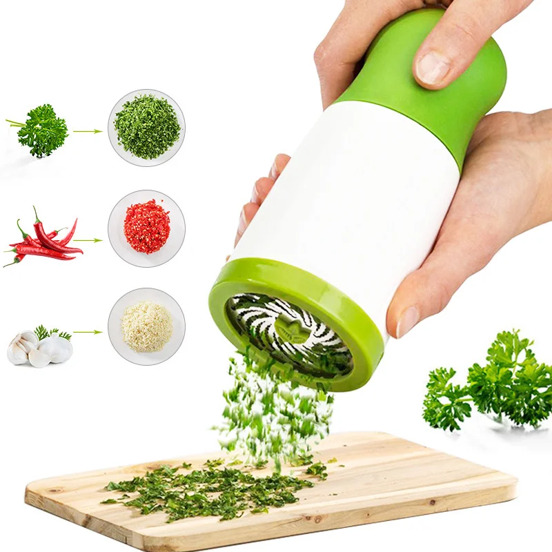 

Herb Grinder Spice Mill Coriander Chopper Grater Parsley Shredder Chopper Vegetable Chopping Tool