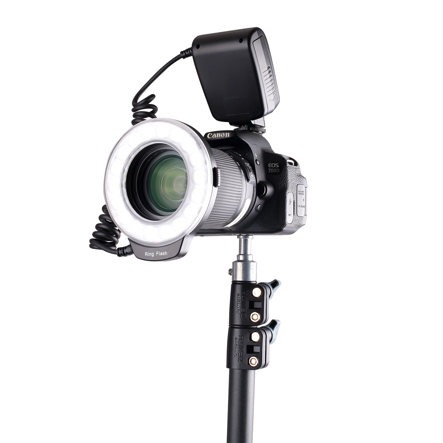 

Travor photography studio equipment RF-600D DSLR camera led ring flash light for Nikon/Canon/Sony//Fujifilm/Olympus/Panasonic, Balck