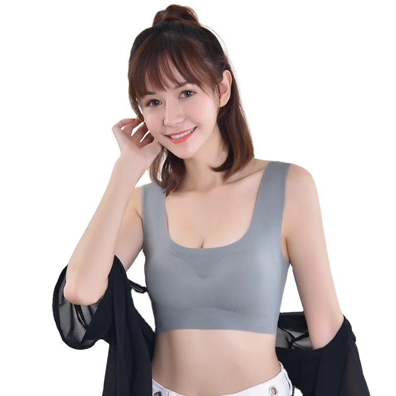 

yoga sports underwear women Bra without steel ring gather seamless large size shockproof vest