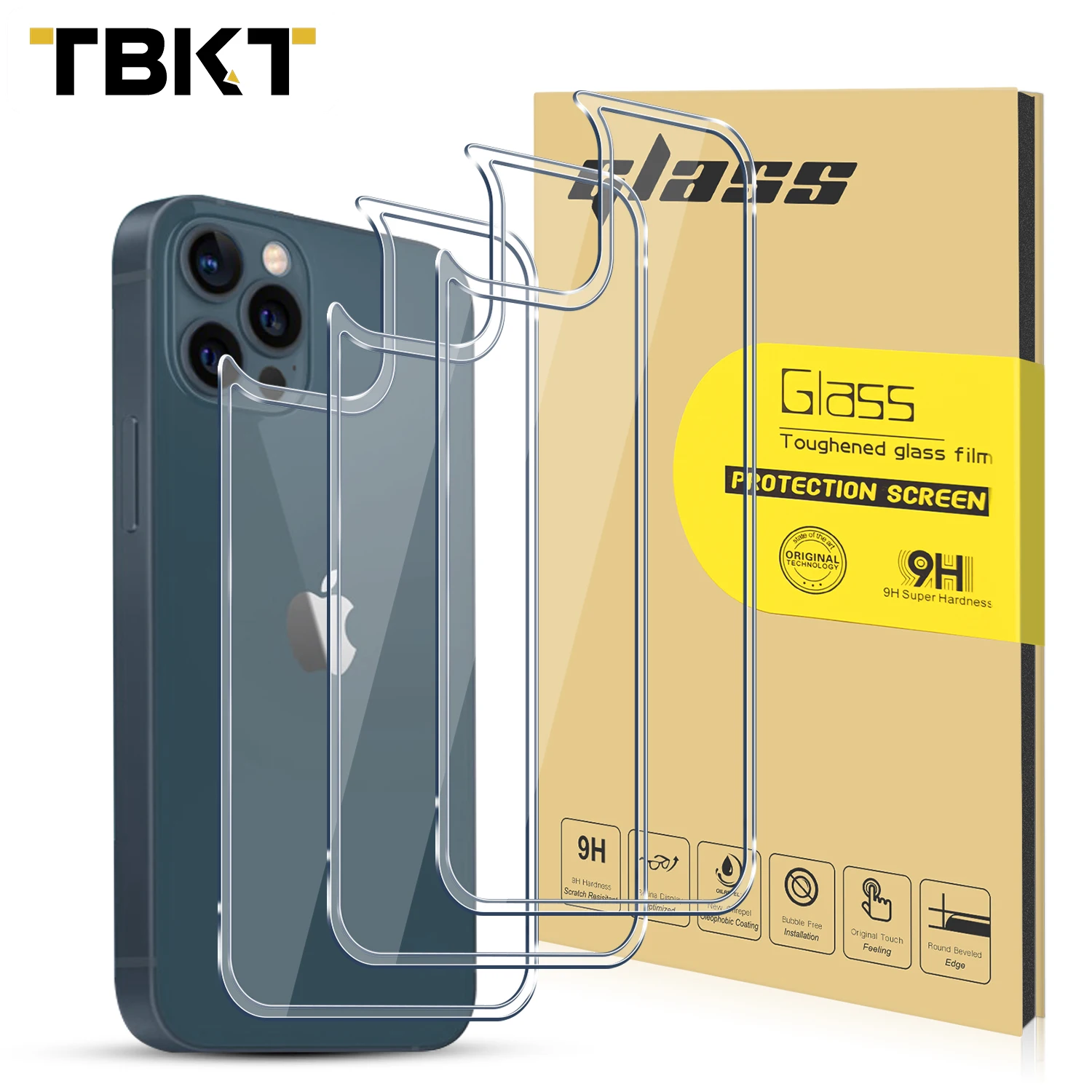 

0.33mm Screen protector 9H Screen protection Glass 3DTempered Glass for iphone12Por Max 6.7 Back Full glue