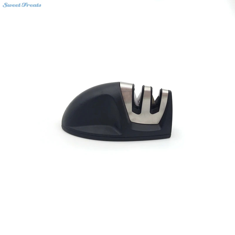 

Two Stages (Diamond & Ceramic) Kitchen Knife Sharpener , Sharpening Stone Household Knife Sharpener Kitchen Tools, Black