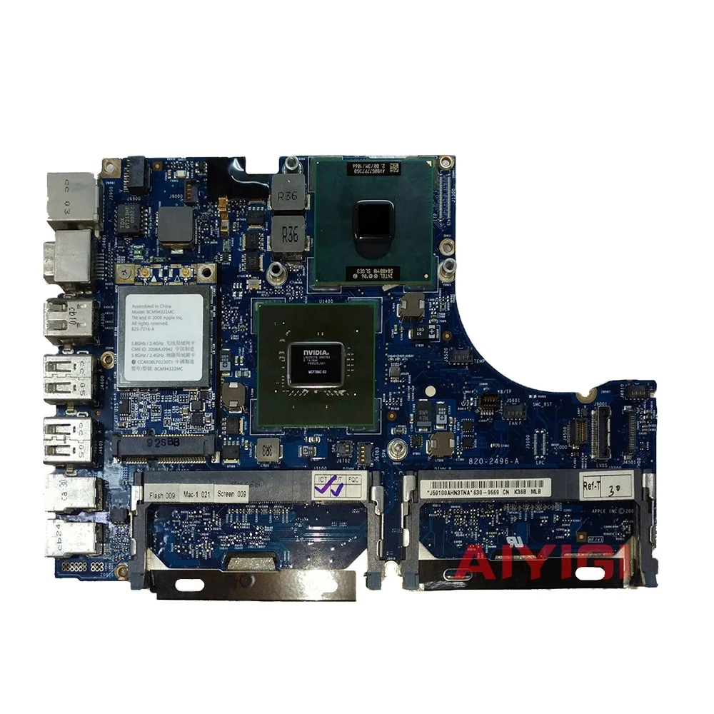 

A1181 Motherboard for Macbook 13" Logic Board 820-2496-A 2330 ECM P7450 CPU 2.13GHz Mid 2009