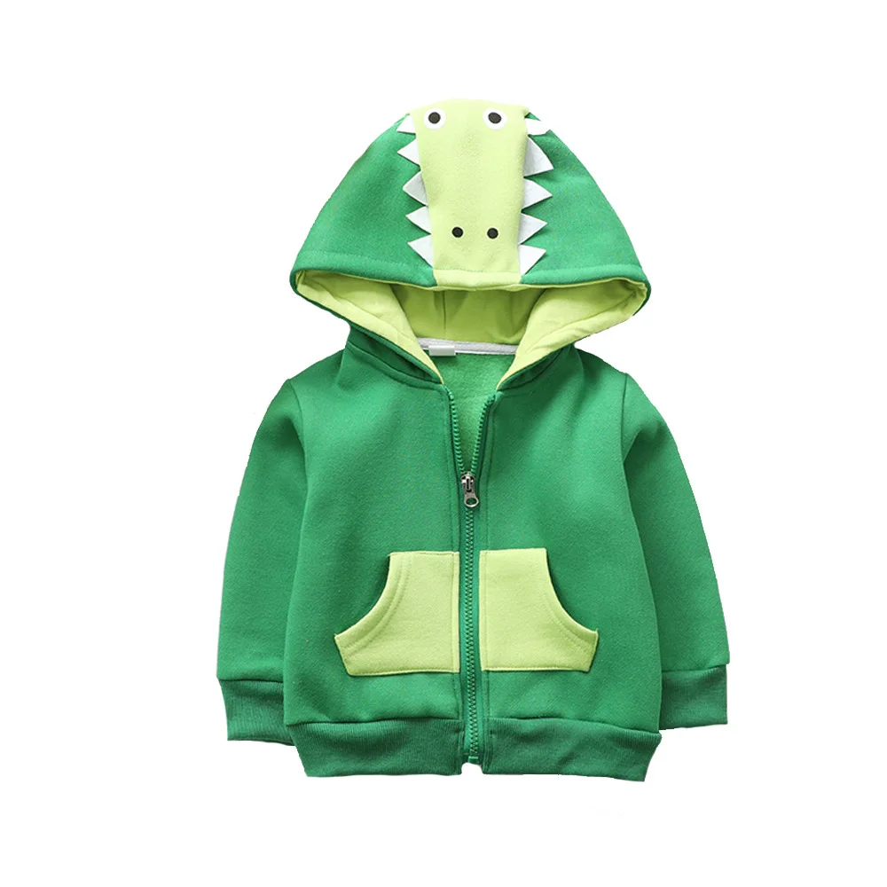 

Autumn and winter clothes to keep warm middle and small children's hooded thick sweater outer wear children's jacket