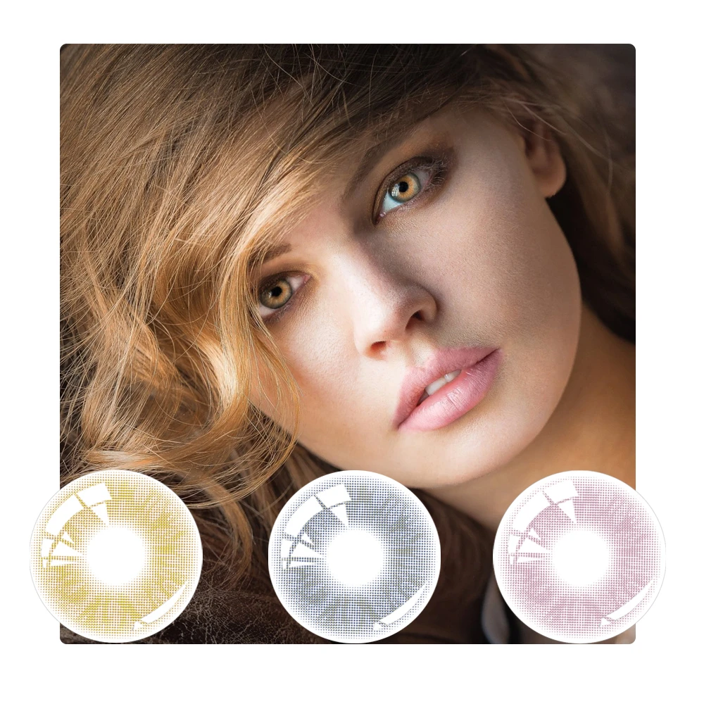 

KSSEYE 3 Inch Lenses GiGi Series Brown Natural Color Eyes Lens 1 Pair Wholesale Small MOQ For Cosmetics