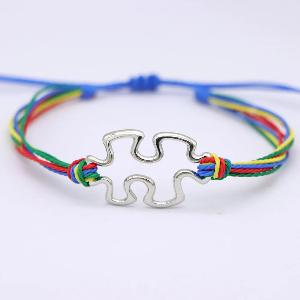 Autism Awareness Bracelet Puzzle Piece Charm Bracelet