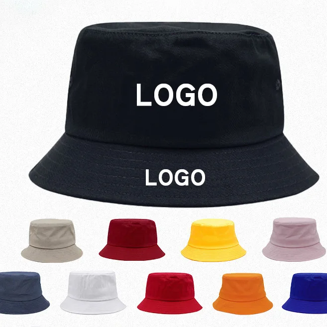 

Luxury Plain Bulk Adult Unisex Cotton Customized Logo Bucket Hat