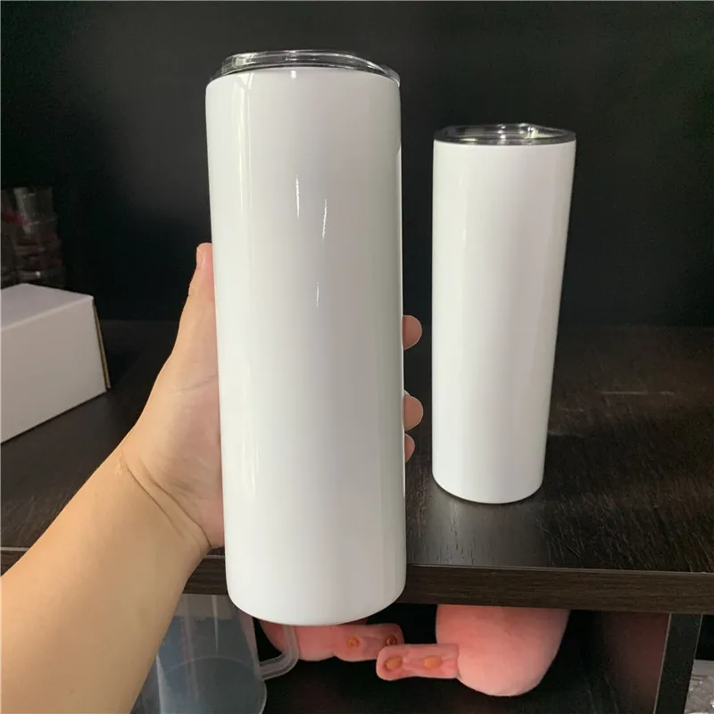 

Hot sale DIY Total Straight Non Tapered All Straight stainless steel Tall Slim 20 oz skinny white sublimation tumbler blanks