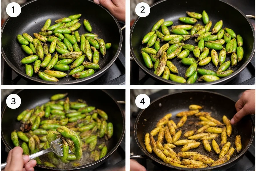 Step-by-step process of roasting fresh Hatch green chilies over an open flame, showing proper blistering technique for authentic green chili recipe