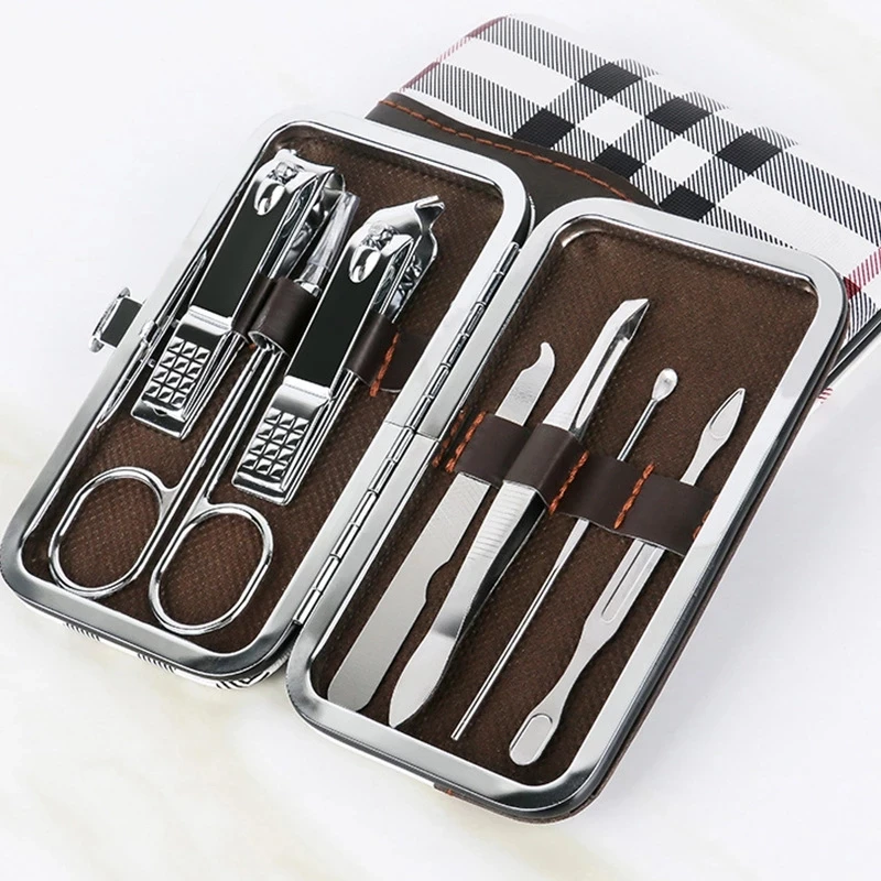 

7-Piece Set Nail Scissor Set Stainless Steel Nail Clippers Nail Clippers Pedicure Beauty Manicure Implement Household Pedicure K, White