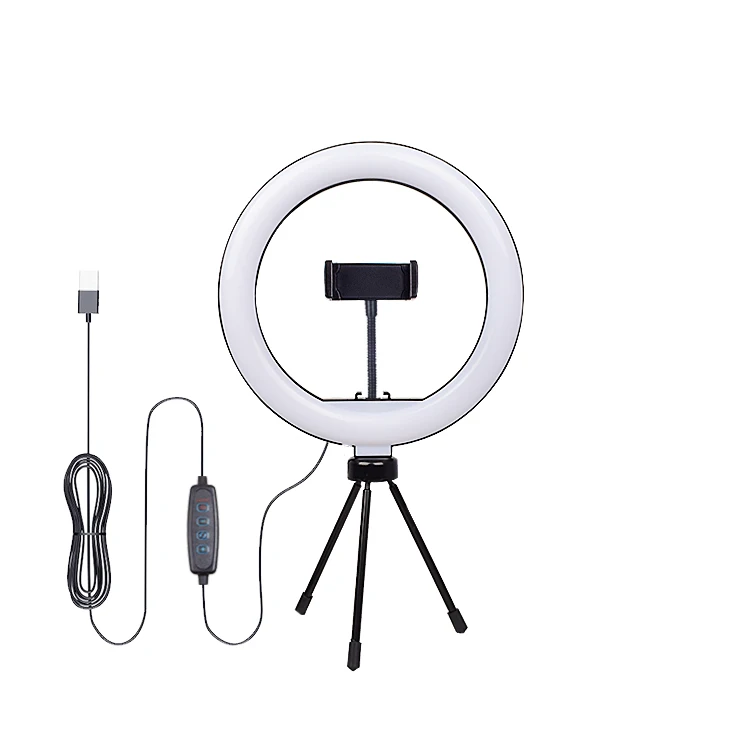 

Hot Selling 8 Inches 20cm Portable USB Universal Live Streaming LED Selfie Ring Light with Tripod Stand & Phone Holder