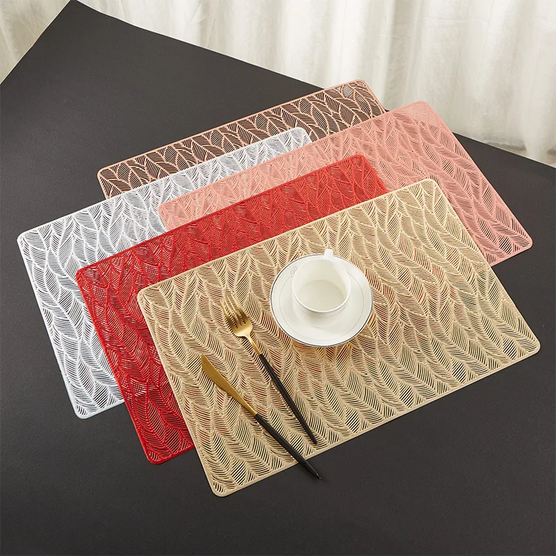 

Cross-border European-style hotel heat-resistant tea PVC hollow home decoration mat