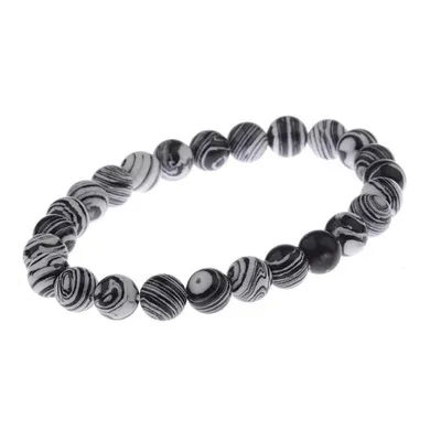 

Simple Design Colorful Natural Stone Beads Bracelet Striped Original Malachite Bracelet