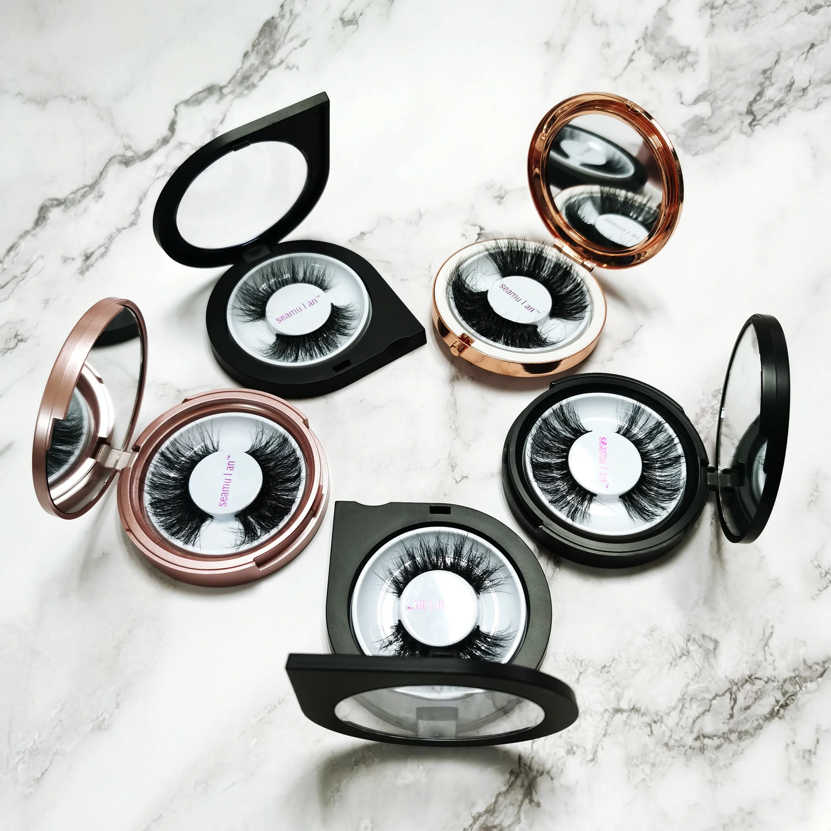 

Wholesales 25mm fluffy mink lashes Packaging 3D Real 25mm Mink lashes