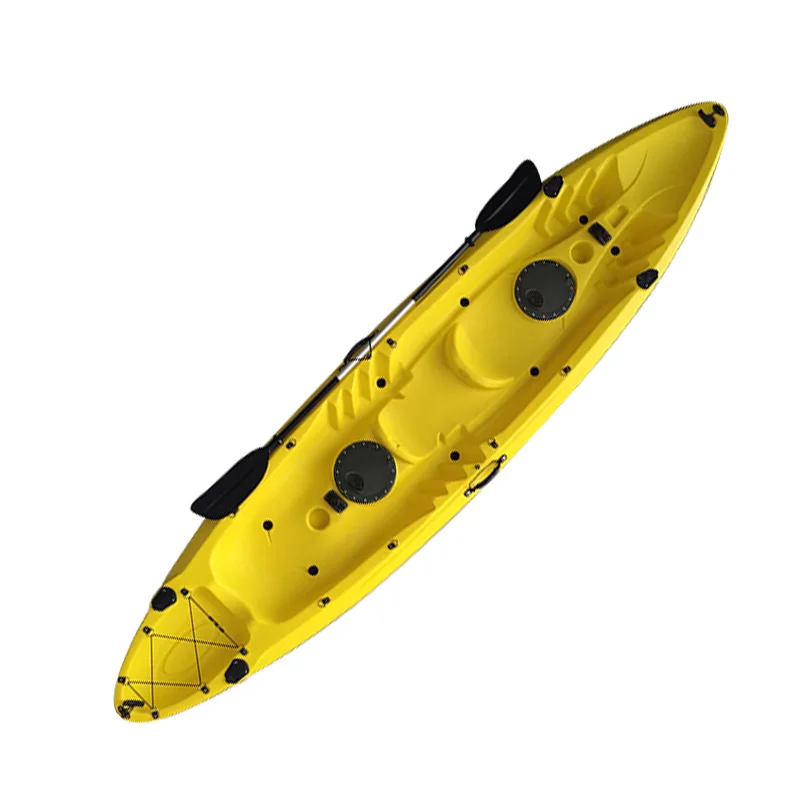 

Wholesale roto-molded Plastic Cheap Sit on Top Fishing Canoe 3 seat kayak cart for sale, Red yellow blue green ,white ect.