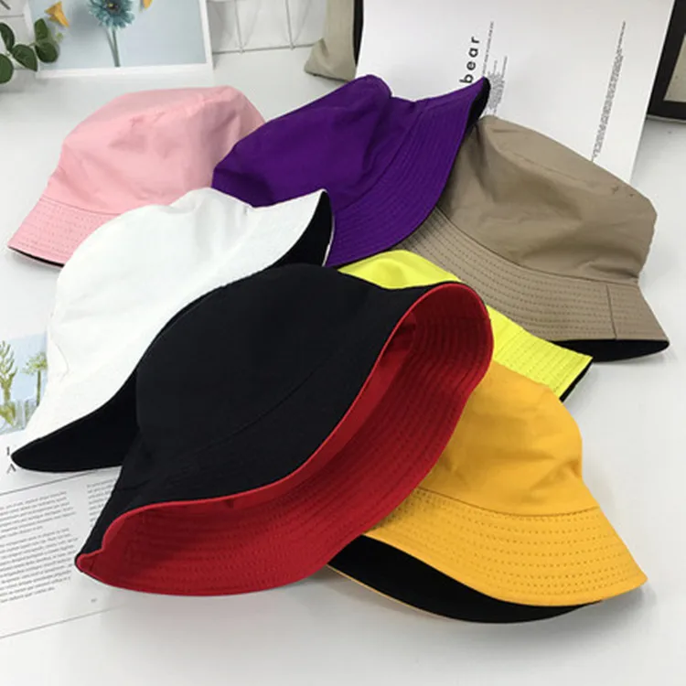 

Free shipping gorras-al-por-mayor design your own personalized two colors two tone nude blank double sided bucket hat reversible, Many