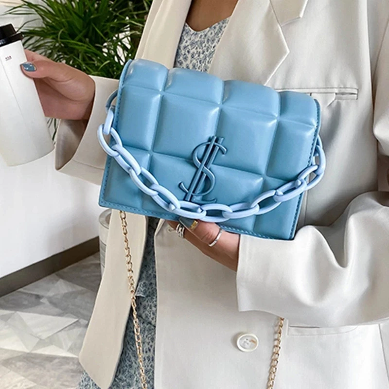 

Brand Designer Chain Strap Women Small Square Handbag Female Mini Bag Fashion Lady's Shoulder Crossbody Purses And Handbag