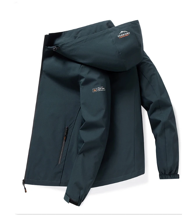 

Custom logo Winter Men Parka Jackets Stand Collar Casual Windbreak Outwear Solid Color Male Jackets
