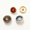 Round Starry Design Colored Metal Frame Flat Coat Metal Sewing Button