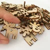 Christmas Day Ornaments Natural Vintage Color Creative Cartoon Wood Chips