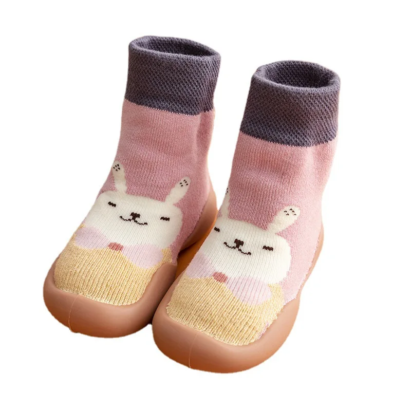 

XIANGHUI Autumn and winter thickened cartoon children floor socks shoes baby walking socks shoes warm shoes socks, Pantone color