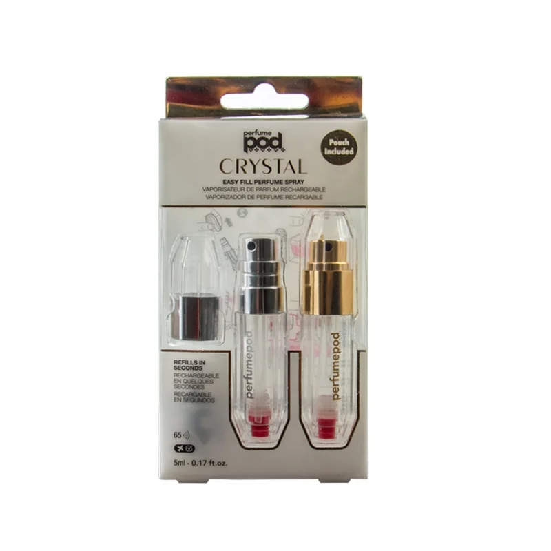 

Thanks giving gifts cosmetic spray bottles 5ml spray perfume bottles, 1set=1pc gold+1pc silver