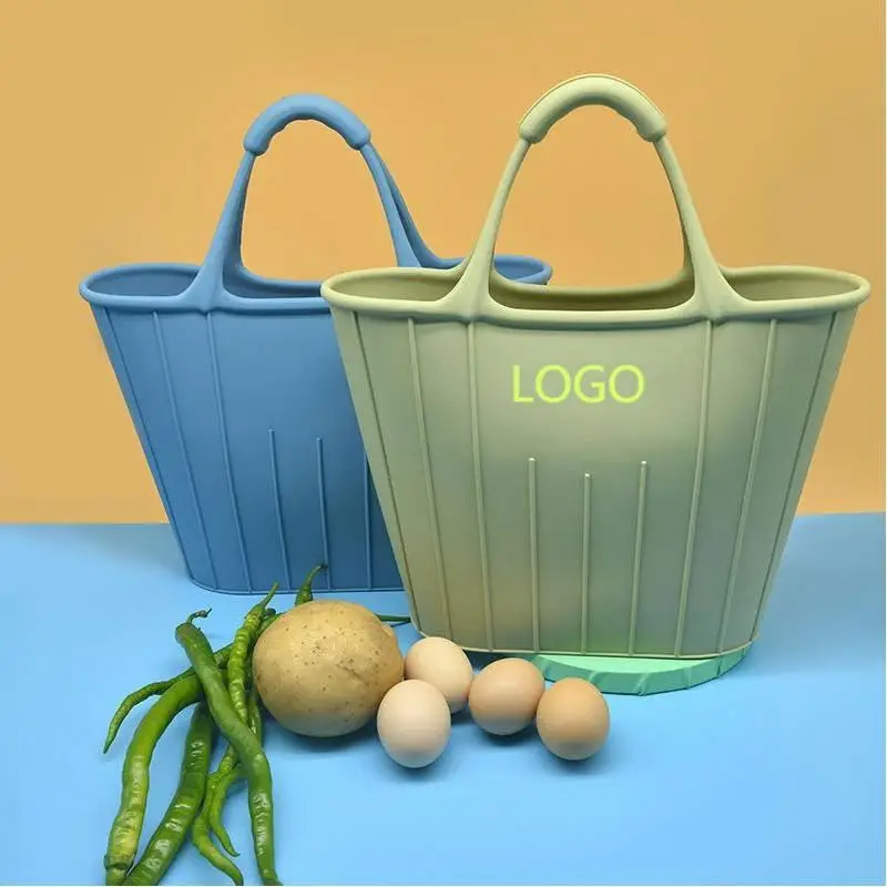 

Candy Jelly Girls Shopping Hand Bags O Ring Design Women's Silicone Tote Bag