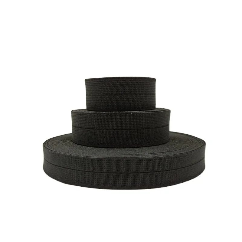 

Mercerized border folded elastic band elastic band webbing folder wholesale high quality black elastic hair bands