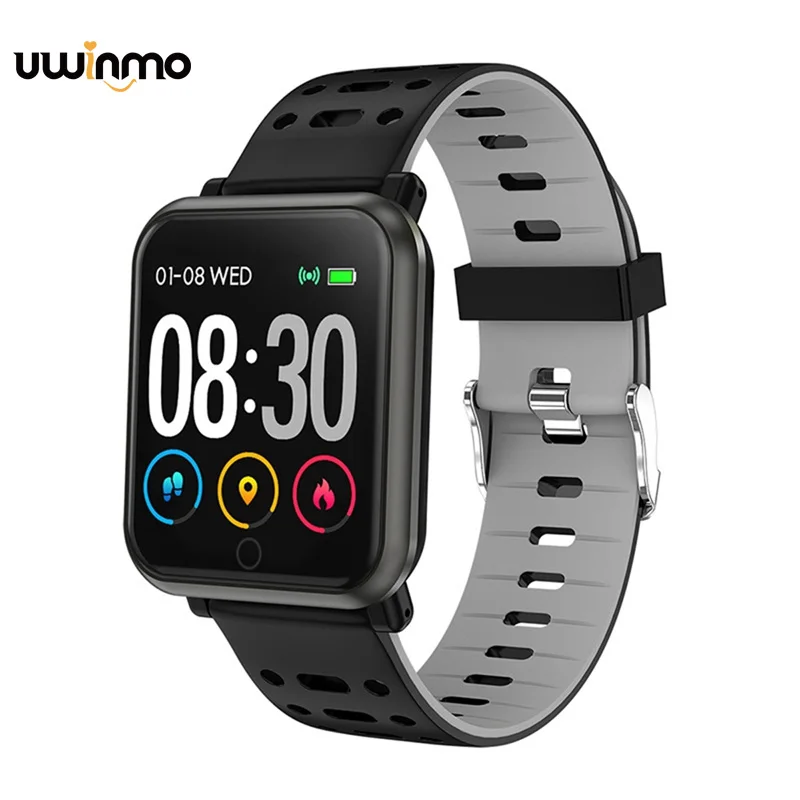 

unisex Sports Pedomete IP67 Waterproof bluetooth P11 smartwatch fitness tracker smart bracelet, Red gray yellow