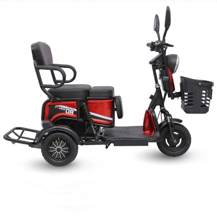 

folding cheap 3 wheel adult fat electric tricycle For Elderly and Disabled, Red, black